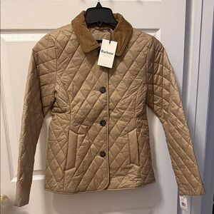 Barbour Tan Quilted Utility Jacket